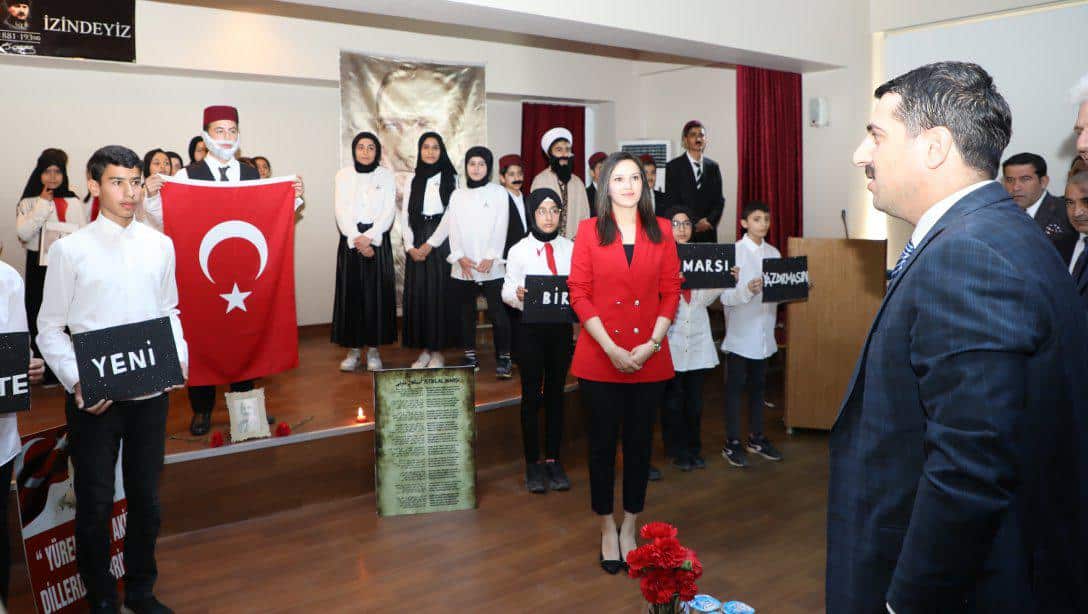 İlçemizde, 12 Mart İstiklal Marşı'nın Kabulü ve Mehmet Akif Ersoy'u Anma töreni yapıldı.